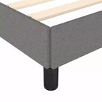 Struttura letto King Size, Letto a piattaforma imbottito grigio scuro, Nessuna rete a molle necessaria