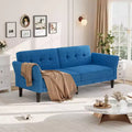 COZONY Modern Futon Sofa Bed, Adjustable Backrest Armrest Convertible Sleeper for Living Room Bedroom Apartment