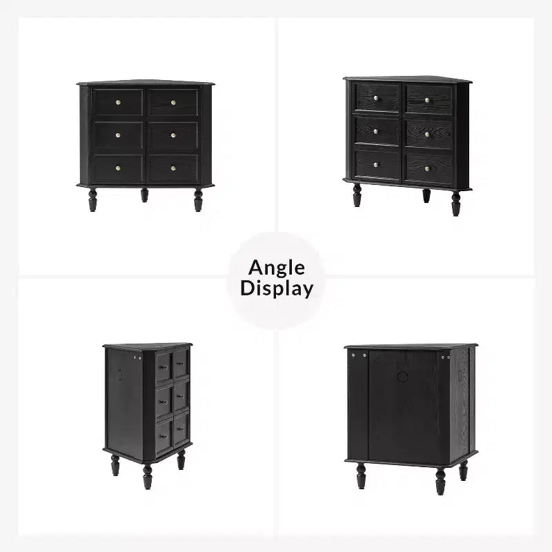 Mobile angolare a 2 ante con gambe tornite, 30 pollici H