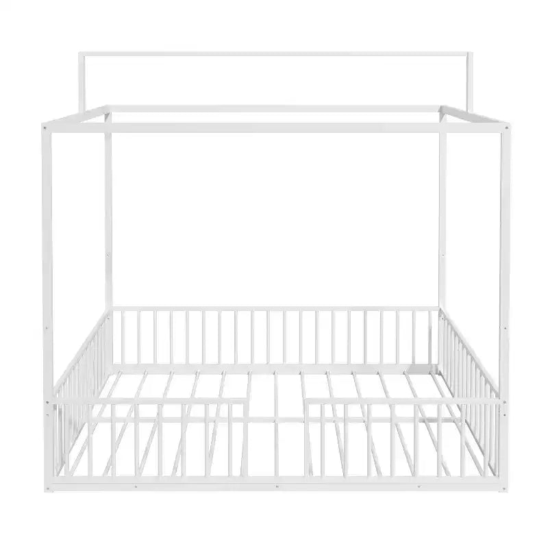 Letto a capanna 3 in 1 moderno e minimalista con telaio a baldacchino e robuste doghe in metallo