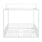 Letto a capanna 3 in 1 moderno e minimalista con telaio a baldacchino e robuste doghe in metallo