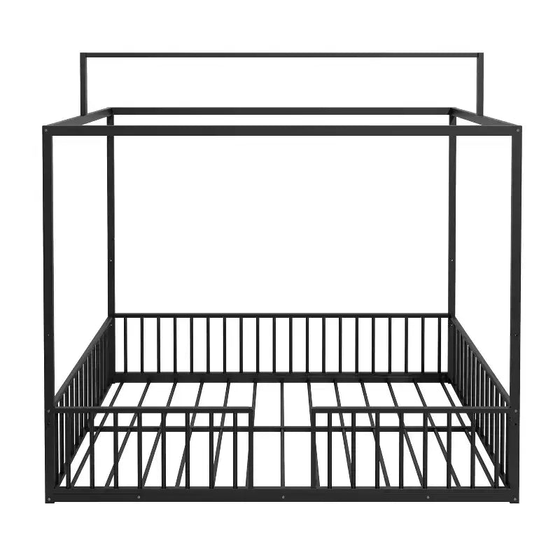 Letto a capanna 3 in 1 moderno e minimalista con telaio a baldacchino e robuste doghe in metallo