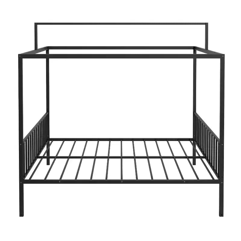 Letto a capanna 3 in 1 moderno e minimalista con telaio a baldacchino e robuste doghe in metallo