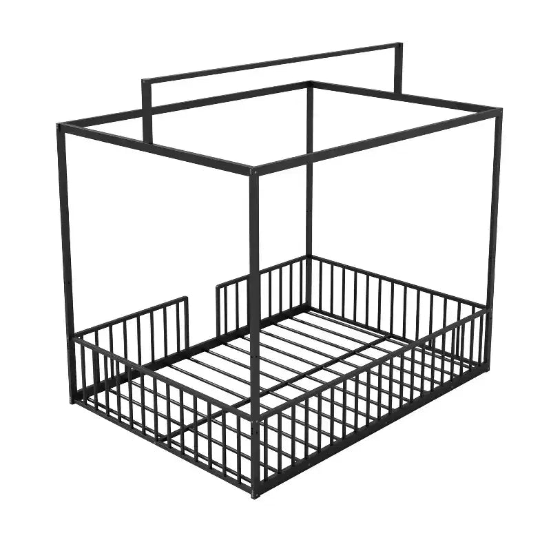 Letto a capanna 3 in 1 moderno e minimalista con telaio a baldacchino e robuste doghe in metallo