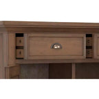 Mobile Contenitore da Ingresso Transizionale in Legno Massello Larghezza 91 cm, Marrone Rustico Naturale Invecchiato