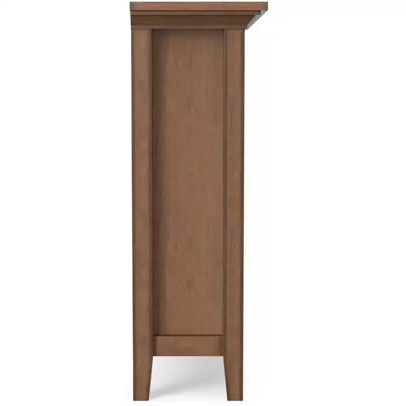 Mobile Contenitore da Ingresso Transizionale in Legno Massello Larghezza 91 cm, Marrone Rustico Naturale Invecchiato