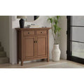 Mobile Contenitore da Ingresso Transizionale in Legno Massello Larghezza 91 cm, Marrone Rustico Naturale Invecchiato