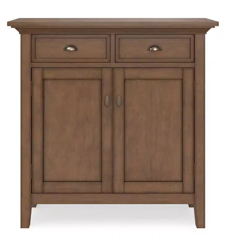 Mobile Contenitore da Ingresso Transizionale in Legno Massello Larghezza 91 cm, Marrone Rustico Naturale Invecchiato