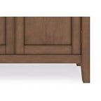 Mobile Contenitore da Ingresso Transizionale in Legno Massello Larghezza 91 cm, Marrone Rustico Naturale Invecchiato