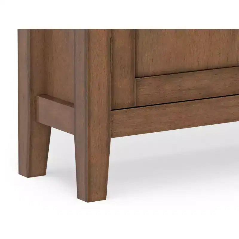 Mobile Contenitore da Ingresso Transizionale in Legno Massello Larghezza 91 cm, Marrone Rustico Naturale Invecchiato