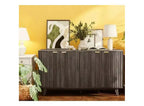 Mobile credenza da soggiorno moderno con scanalature e design ondulato, 2/4 ante, credenza decorativa da dispensa