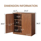 Mobile credenza da soggiorno moderno con scanalature e design ondulato, 2/4 ante, credenza decorativa da dispensa