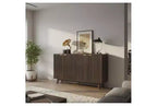 Okak Modern Fluted Wavy Design Storage Buffet Cabinet with 2/4 Doors,Decorative Sideboard Pantry Cabinet for Dining Room,Kitchen