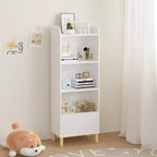 Libreria per Bambini a 4 Ripiani, Espositore per Libri per Bambini, Scaffale Contenitore Giocattoli Organizzatore per la Cameretta dei Bambini, Sala Giochi, Asilo Nido