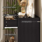 Cassettiera a 5 cassetti scanalata, comò moderno largo 32" con maniglie in metallo, organizer per vestiti, porta TV