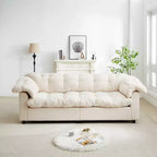 94 Modern Chenille Deep Seat Loveseat Sofa, Upholstered Fluffy Cloud Sofa for Living Room, Bedroom, Office, or Apartment-Panipeachy