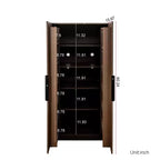 Dispensa da cucina da 160 cm, credenza a buffet autoportante con ante e ripiani per soggiorno e sala da pranzo