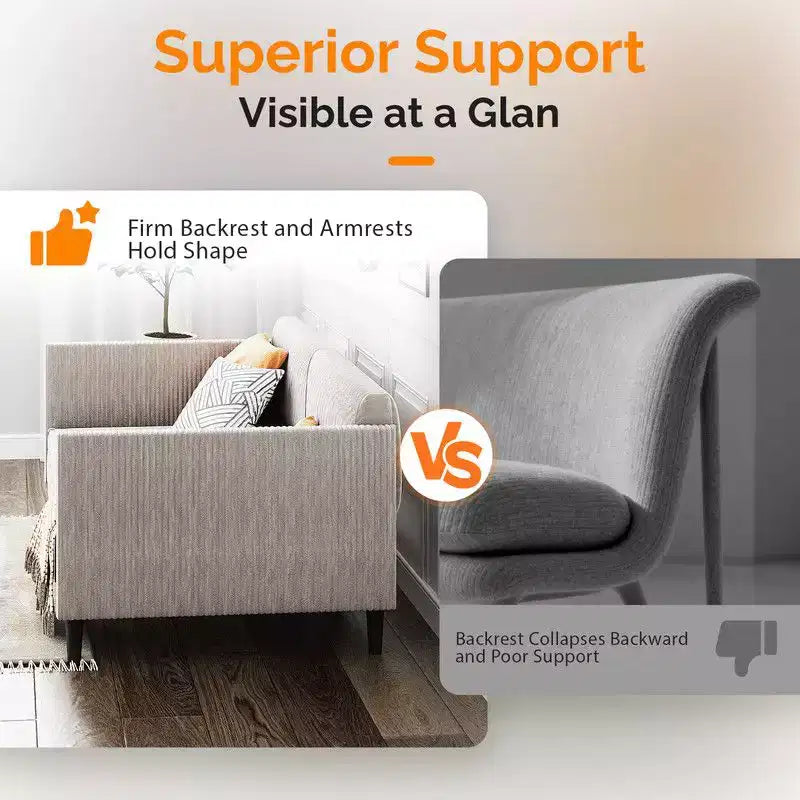 Daybed singolo imbottito in velluto a coste, comodo divano letto per gli ospiti
