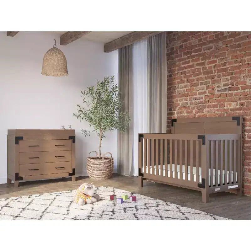 Comò a 3 cassetti per cameretta o camera da letto, Kit antiribaltamento, Finitura atossica sicura per bambini