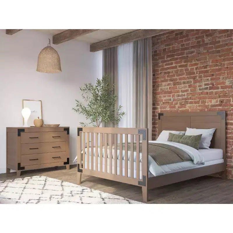 Comò a 3 cassetti per cameretta o camera da letto, Kit antiribaltamento, Finitura atossica sicura per bambini