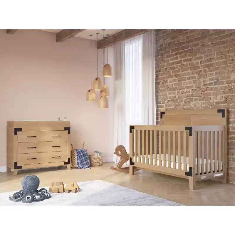 Comò a 3 cassetti per cameretta o camera da letto, Kit antiribaltamento, Finitura atossica sicura per bambini