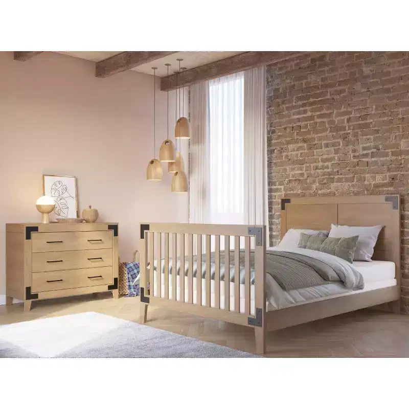 Comò a 3 cassetti per cameretta o camera da letto, Kit antiribaltamento, Finitura atossica sicura per bambini