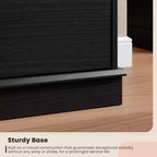 Comodino a 5-12 cassetti per camera da letto, Comodino grande doppio con cassetti profondi e piano largo, Cassettiera alta in legno