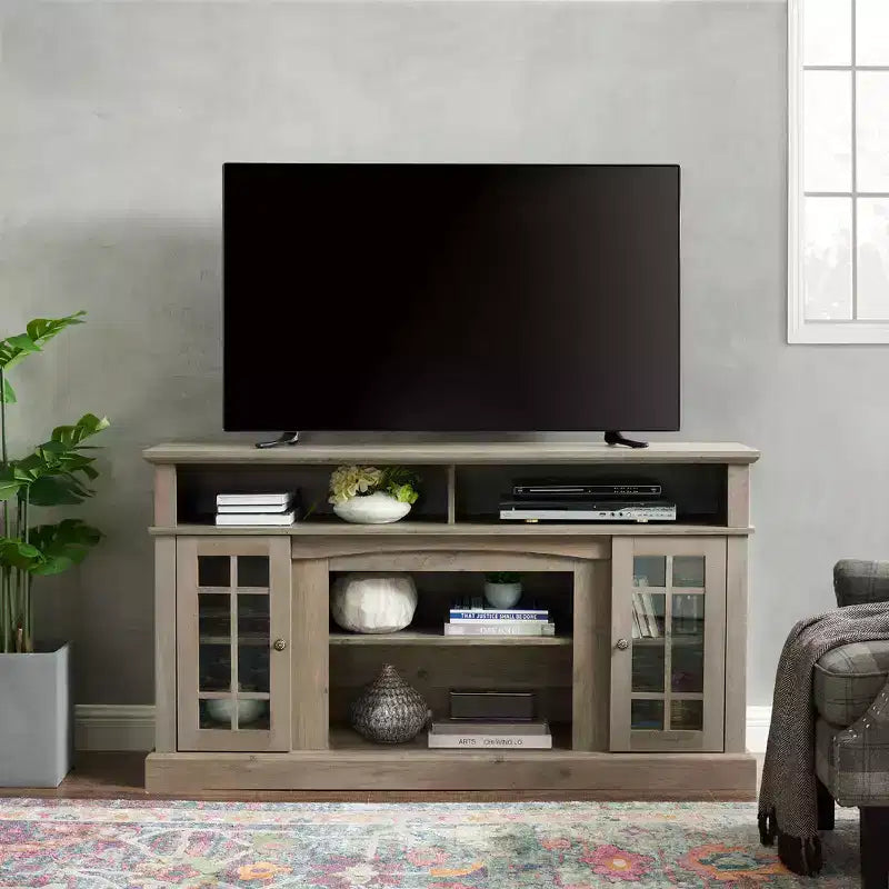 58.25 Inch TV Stand for TVs Up to 65 Inch, Home Entertainment Center with Ample Storage, Cable Management, Classic Espresso Finish