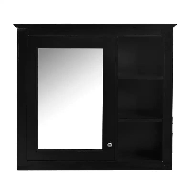 Mobile bagno da 75 cm con lavabo, mobiletto da bagno con cassetti e specchio, armadietto a specchio da bagno