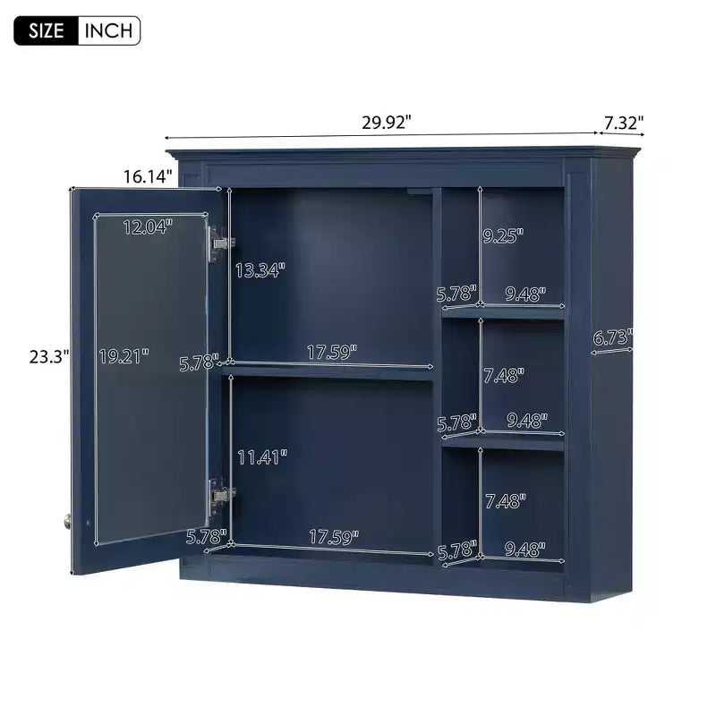 Mobile bagno da 75 cm con lavabo, mobiletto da bagno con cassetti e specchio, armadietto a specchio da bagno