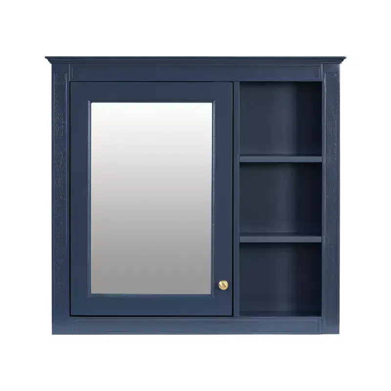 Mobile bagno da 75 cm con lavabo, mobiletto da bagno con cassetti e specchio, armadietto a specchio da bagno