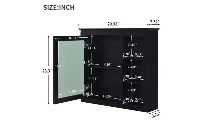 Mobile bagno da 75 cm con lavabo, mobiletto da bagno con cassetti e specchio, armadietto a specchio da bagno