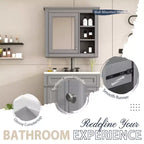 Mobile bagno da 75 cm con lavabo, mobiletto da bagno con cassetti e specchio, armadietto a specchio da bagno