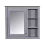 Mobile bagno da 75 cm con lavabo, mobiletto da bagno con cassetti e specchio, armadietto a specchio da bagno