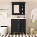 30 Bathroom Vanity with Sink, Bathroom storage Cabinet with Drawers and Mirror, Bathroom Mirror Cabinet