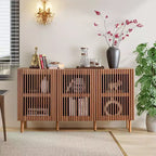 Credenza moderna con ripiani aperti per sala da pranzo e ingresso, organizer di grande capacità