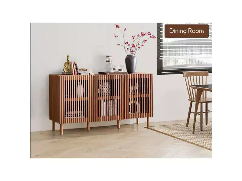 Credenza moderna con ripiani aperti per sala da pranzo e ingresso, organizer di grande capacità