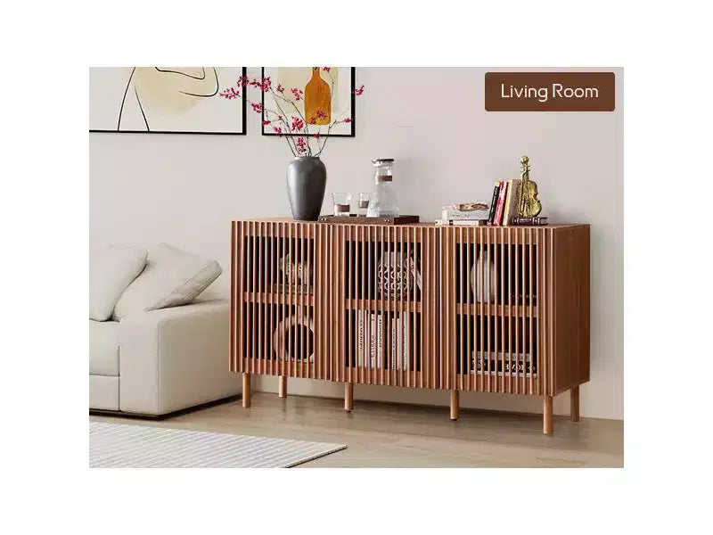 Credenza moderna con ripiani aperti per sala da pranzo e ingresso, organizer di grande capacità