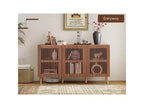 Credenza moderna con ripiani aperti per sala da pranzo e ingresso, organizer di grande capacità