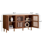 Credenza moderna con ripiani aperti per sala da pranzo e ingresso, organizer di grande capacità
