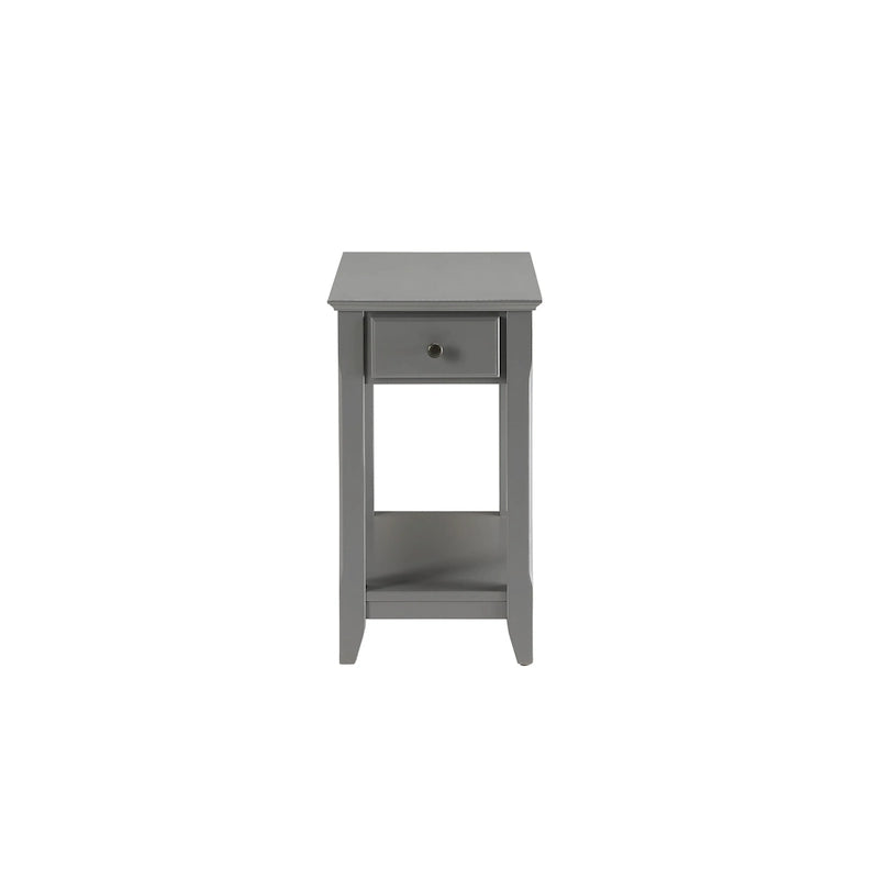 Tavolino rettangolare salvaspazio in legno da 23 pollici con due ripiani e un cassetto per soggiorno - 13L x 22W x 23H