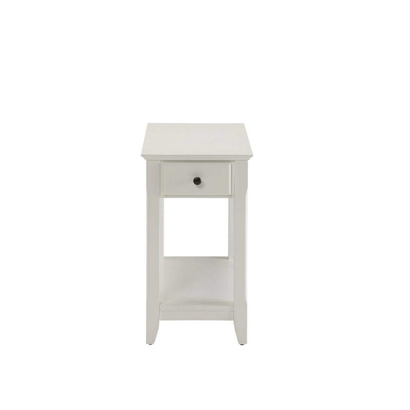 Tavolino rettangolare salvaspazio in legno da 23 pollici con due ripiani e un cassetto per soggiorno - 13L x 22W x 23H
