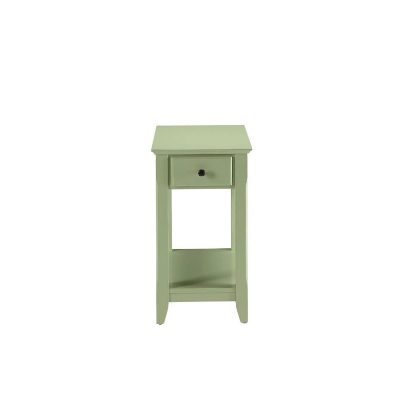 Tavolino rettangolare salvaspazio in legno da 23 pollici con due ripiani e un cassetto per soggiorno - 13L x 22W x 23H