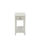 Tavolino rettangolare salvaspazio in legno da 23 pollici con due ripiani e un cassetto per soggiorno - 13L x 22W x 23H