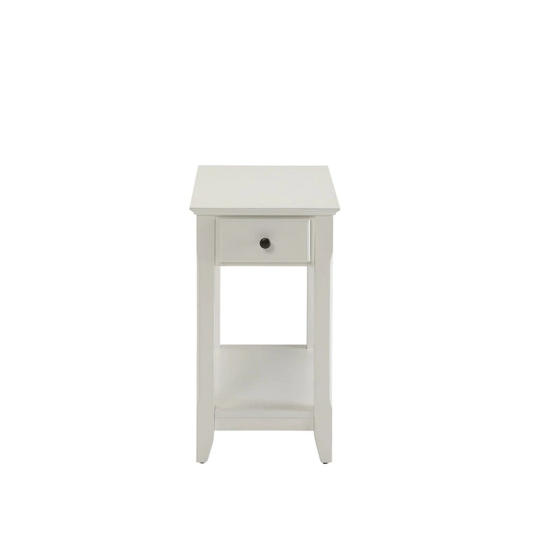 Tavolino rettangolare salvaspazio in legno da 23 pollici con due ripiani e un cassetto per soggiorno - 13L x 22W x 23H