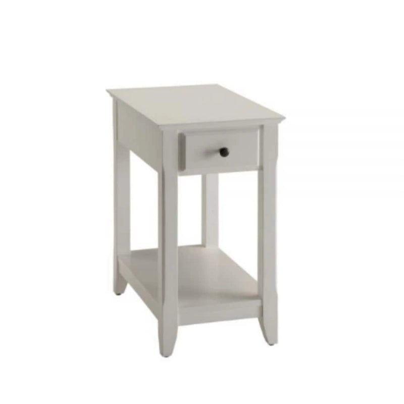 Tavolino rettangolare salvaspazio in legno da 23 pollici con due ripiani e un cassetto per soggiorno - 13L x 22W x 23H