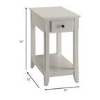 Tavolino rettangolare salvaspazio in legno da 23 pollici con due ripiani e un cassetto per soggiorno - 13L x 22W x 23H