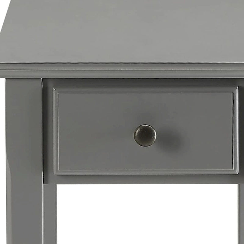 Tavolino rettangolare salvaspazio in legno da 23 pollici con due ripiani e un cassetto per soggiorno - 13L x 22W x 23H