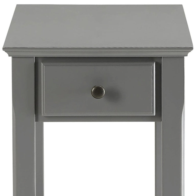 Tavolino rettangolare salvaspazio in legno da 23 pollici con due ripiani e un cassetto per soggiorno - 13L x 22W x 23H