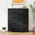 Elegante cassettiera a 8 cassetti per camera da letto, torre organizer alta con piano in legno